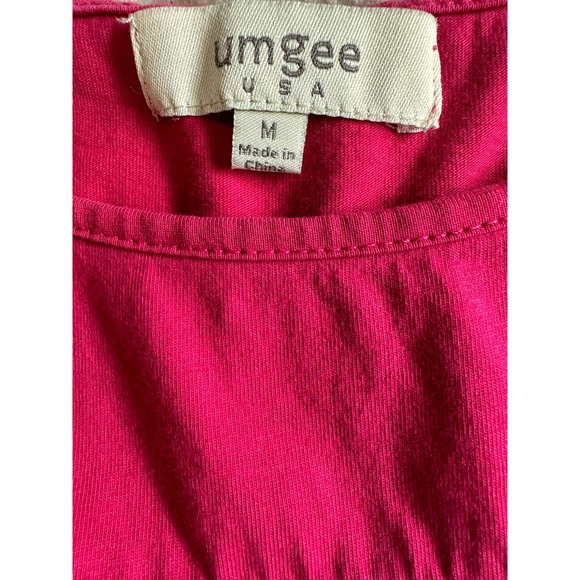 Umgee Navy, Pink and White Striped Color Block Short Sleeve Shirt Dress Size M - Picture 4 of 7